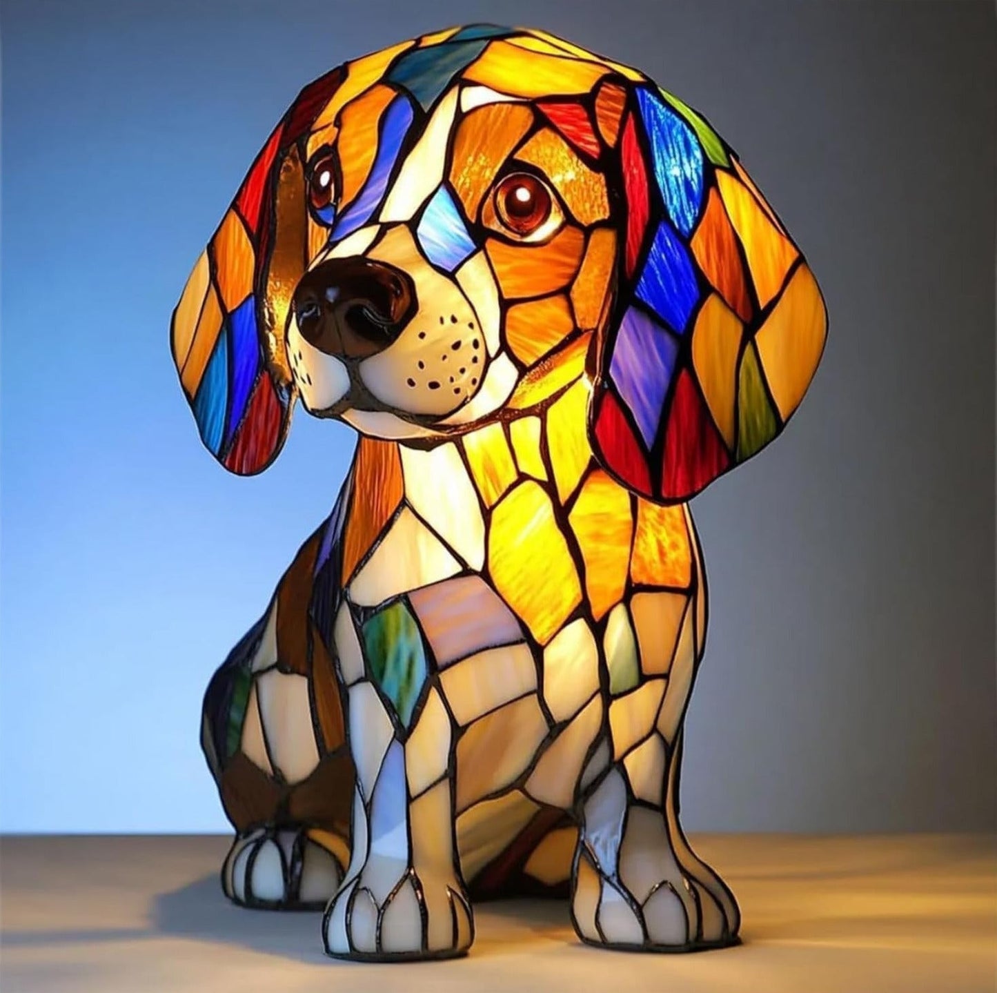 Coco | Magisk Dog Lamp in Coloured Glass - Ciara & Fiona