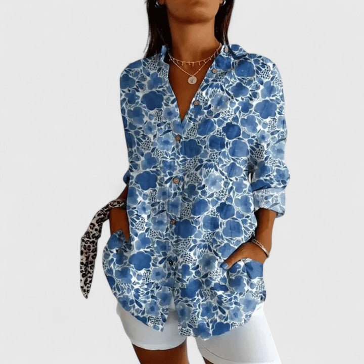 Katarine | Elegant Floral Blouse - Luna Hampton