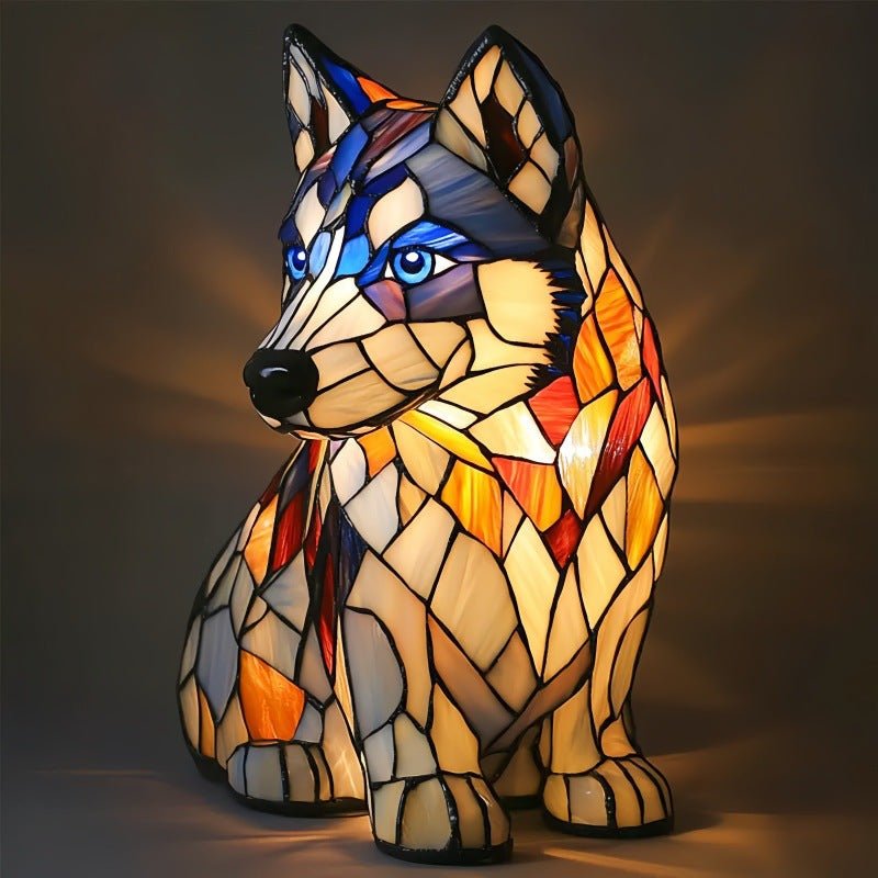 Rex | Magical Dog Lamp in Coloured Glass - Ciara & Fiona