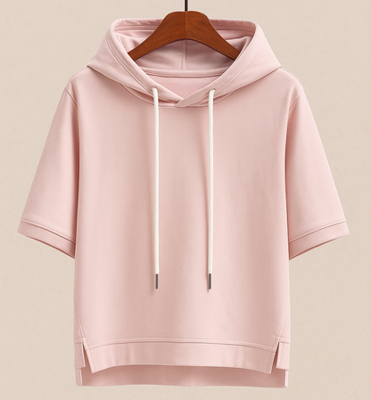 Cheryl | Short Sleeve Hooded Pullover
