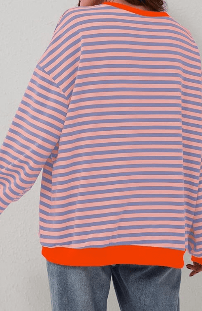 Aine | Striped Oversized Sweater - Ciara & Fiona