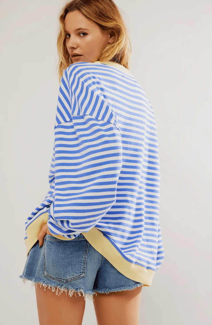 Aine | Striped Oversized Sweater - Ciara & Fiona