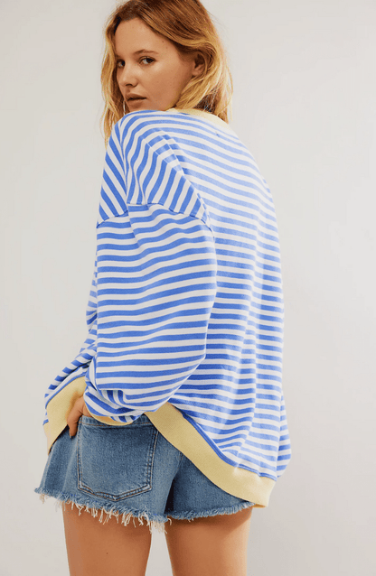 Aine | Striped Oversized Sweater - Ciara & Fiona