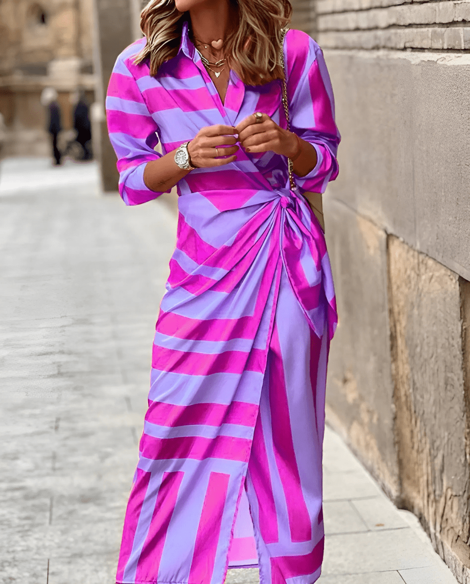 Alina | Printed Wrap Dress - Ciara & Fiona