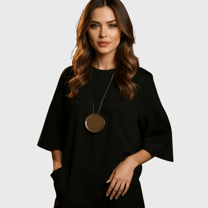 Amedea | Elegant Short - Sleeved Jumpsuit - Ciara & Fiona