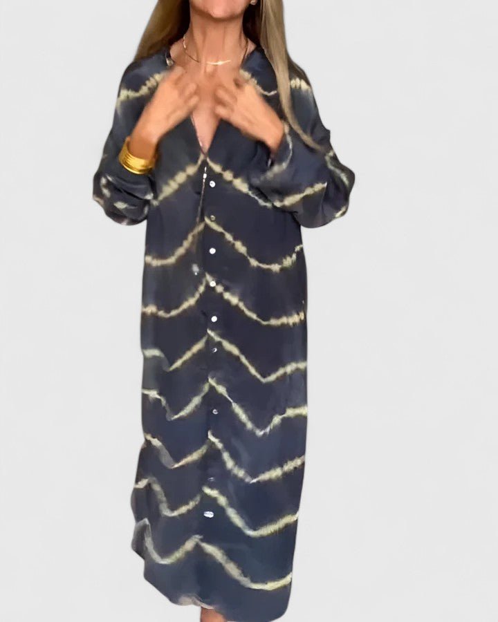 Amelie™ | Elegant Boho Striped Maxi Dress - Luna Hampton