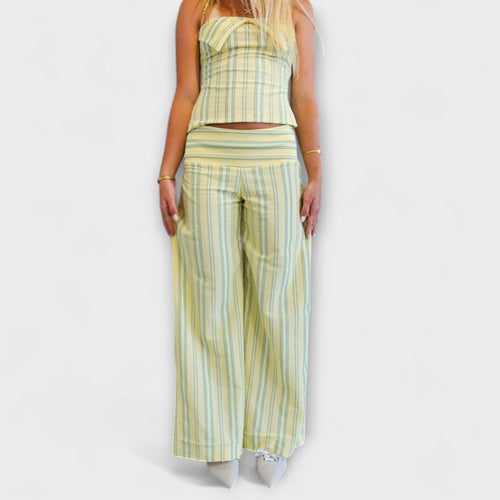 Anastasia - Classic Striped Pants Ensemble - Luna Hampton