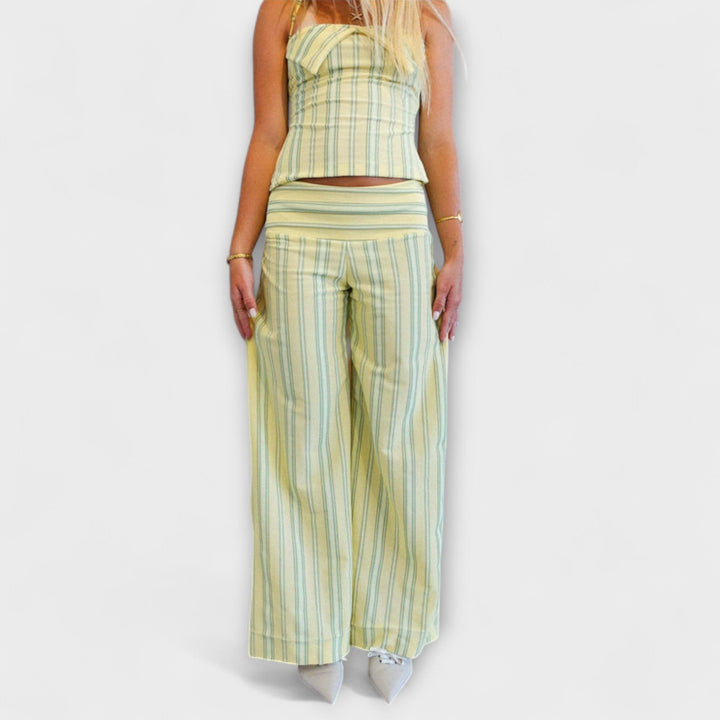 Anastasia - Classic Striped Pants Ensemble - Luna Hampton