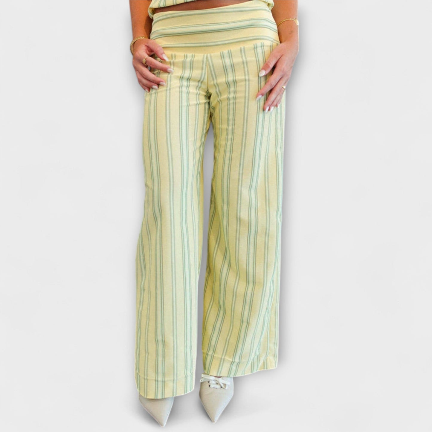 Anastasia - Classic Striped Pants Ensemble - Luna Hampton