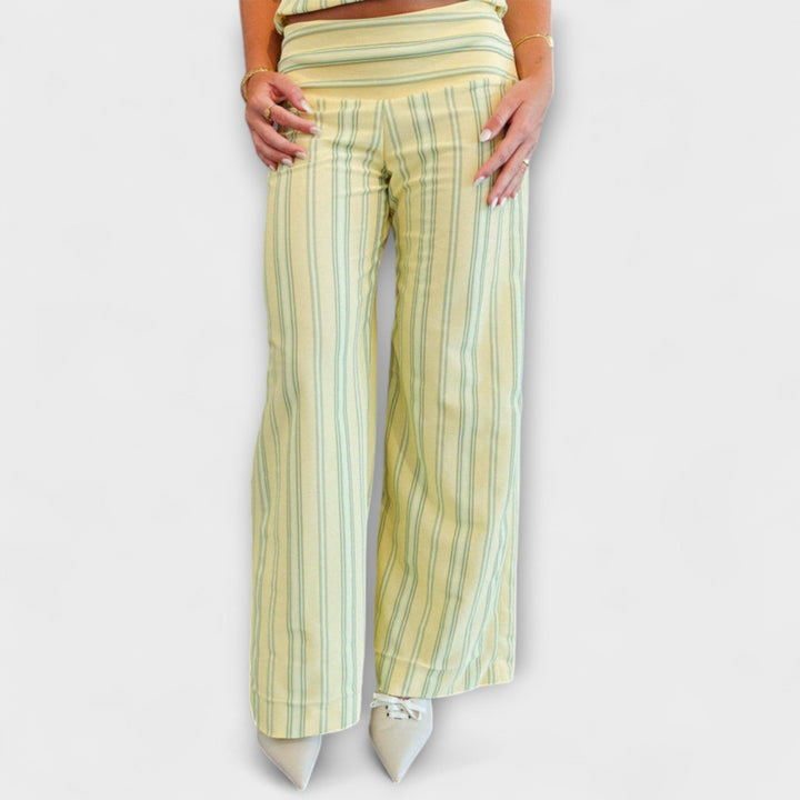 Anastasia - Classic Striped Pants Ensemble - Luna Hampton
