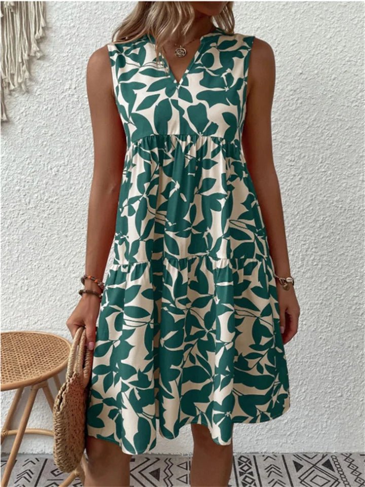 Angele | Leaf Summer Dress - Ciara & Fiona