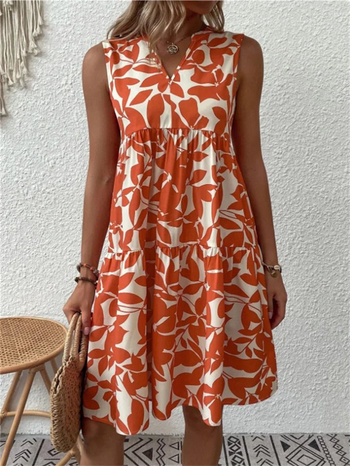 Angele | Leaf Summer Dress - Ciara & Fiona