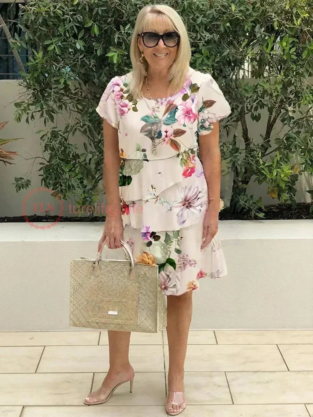 Ashley | Ruffled Floral Dress - Ciara & Fiona