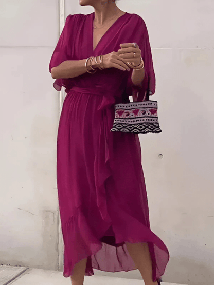 Ashlyn | Timeless Wrap Midi Dress - Ciara & Fiona