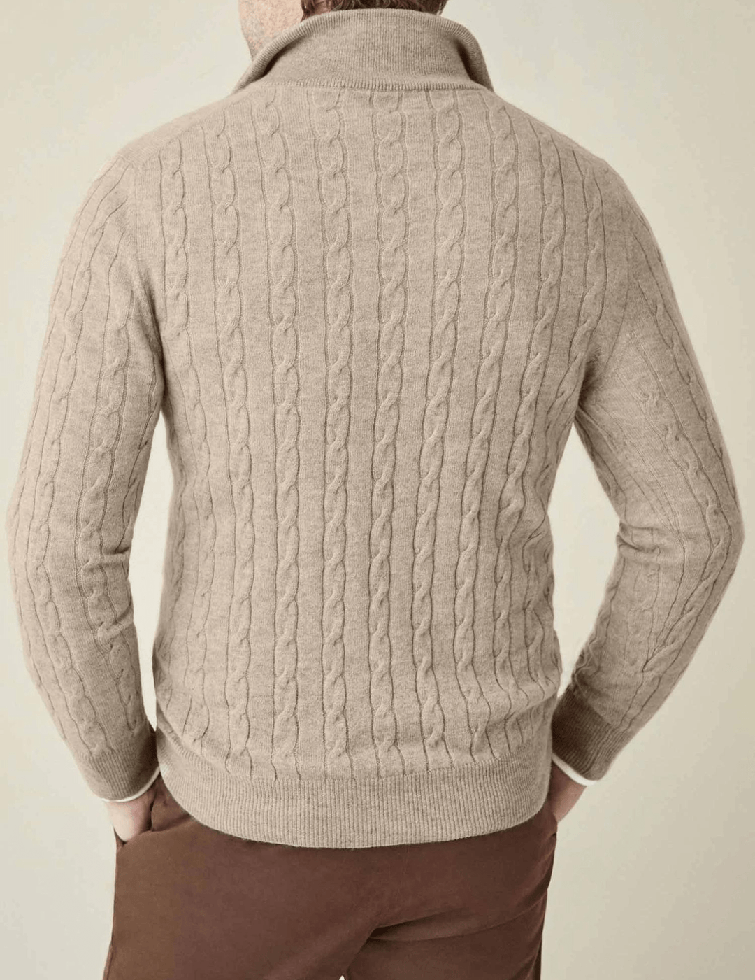 Aslan | Cable Knit Zipper Sweater - Ciara & Fiona
