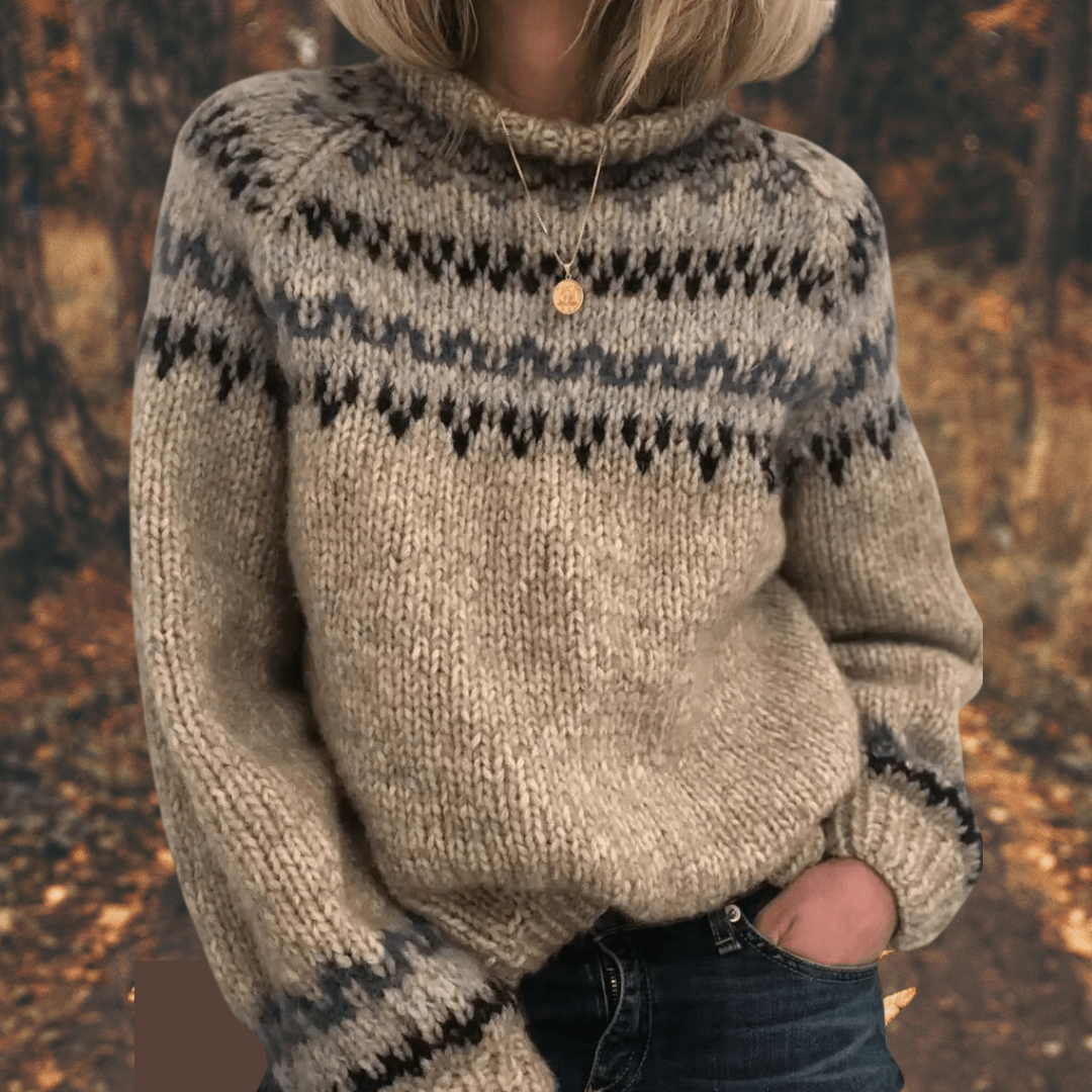 Astrid™ | Women's Nordic Knit Sweater - Ciara & Fiona