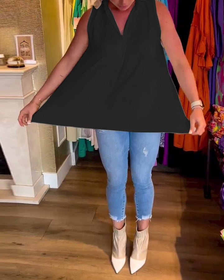 Avni | Chic Sleeveless Blouse - Ciara & Fiona