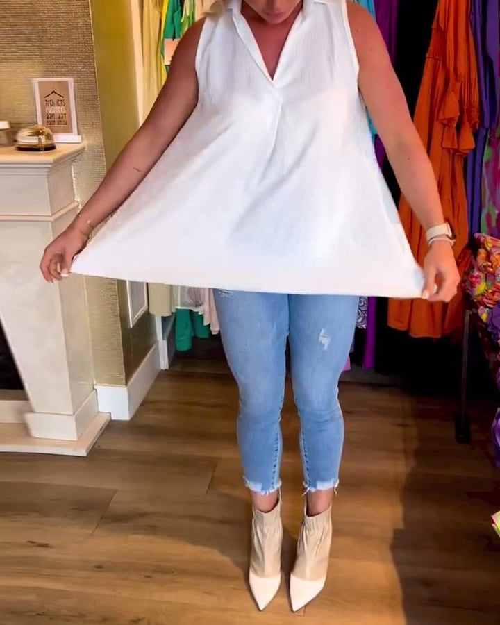 Avni | Chic Sleeveless Blouse - Ciara & Fiona