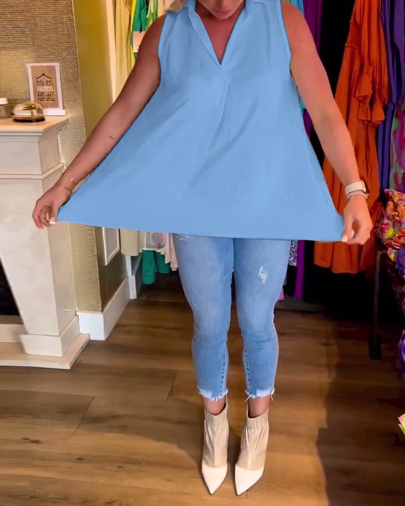 Avni | Chic Sleeveless Blouse - Ciara & Fiona