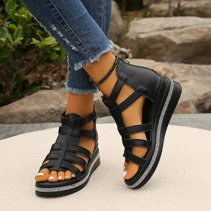 Axelle | Elegant Wedge Sandals - Ciara & Fiona