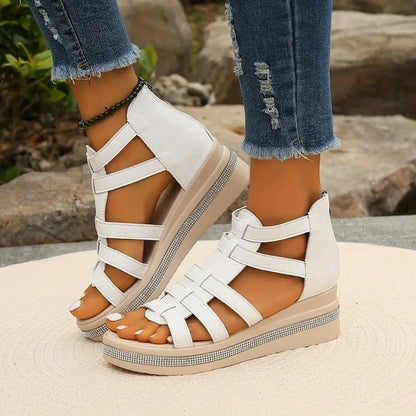 Axelle | Elegant Wedge Sandals - Ciara & Fiona