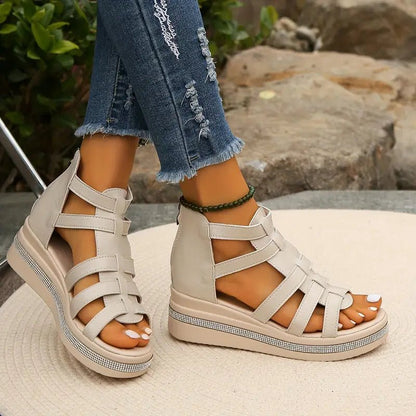 Axelle | Elegant Wedge Sandals - Ciara & Fiona