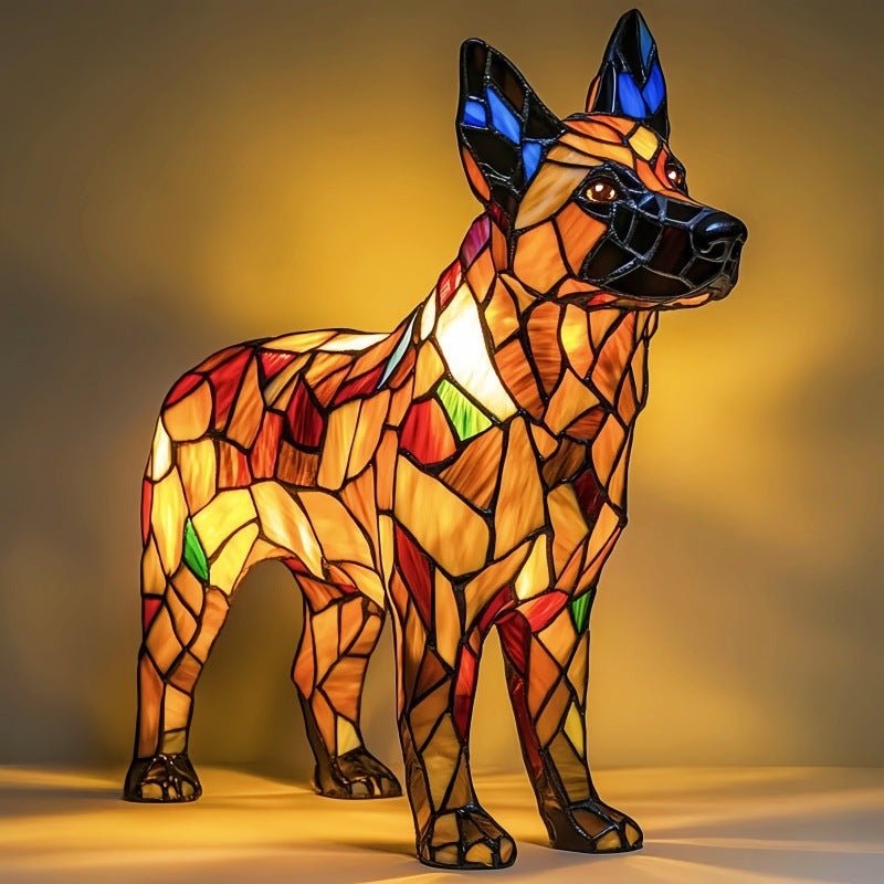Bandit | Magical Dog Lamp in Coloured Glass - Ciara & Fiona