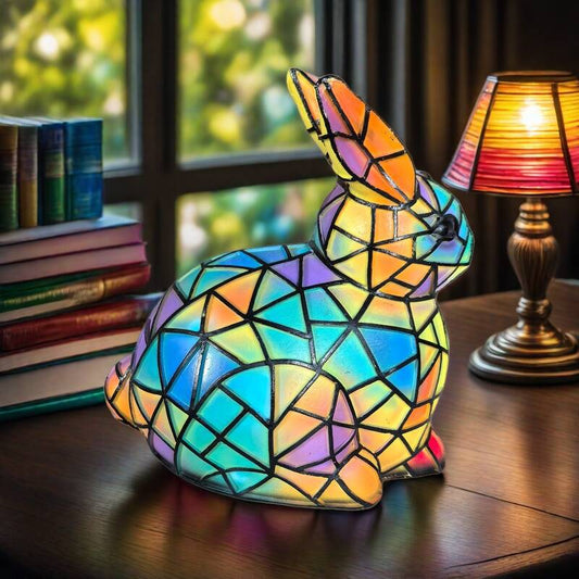 Bell | Coloured Glass Rabbit Lamp - Ciara & Fiona
