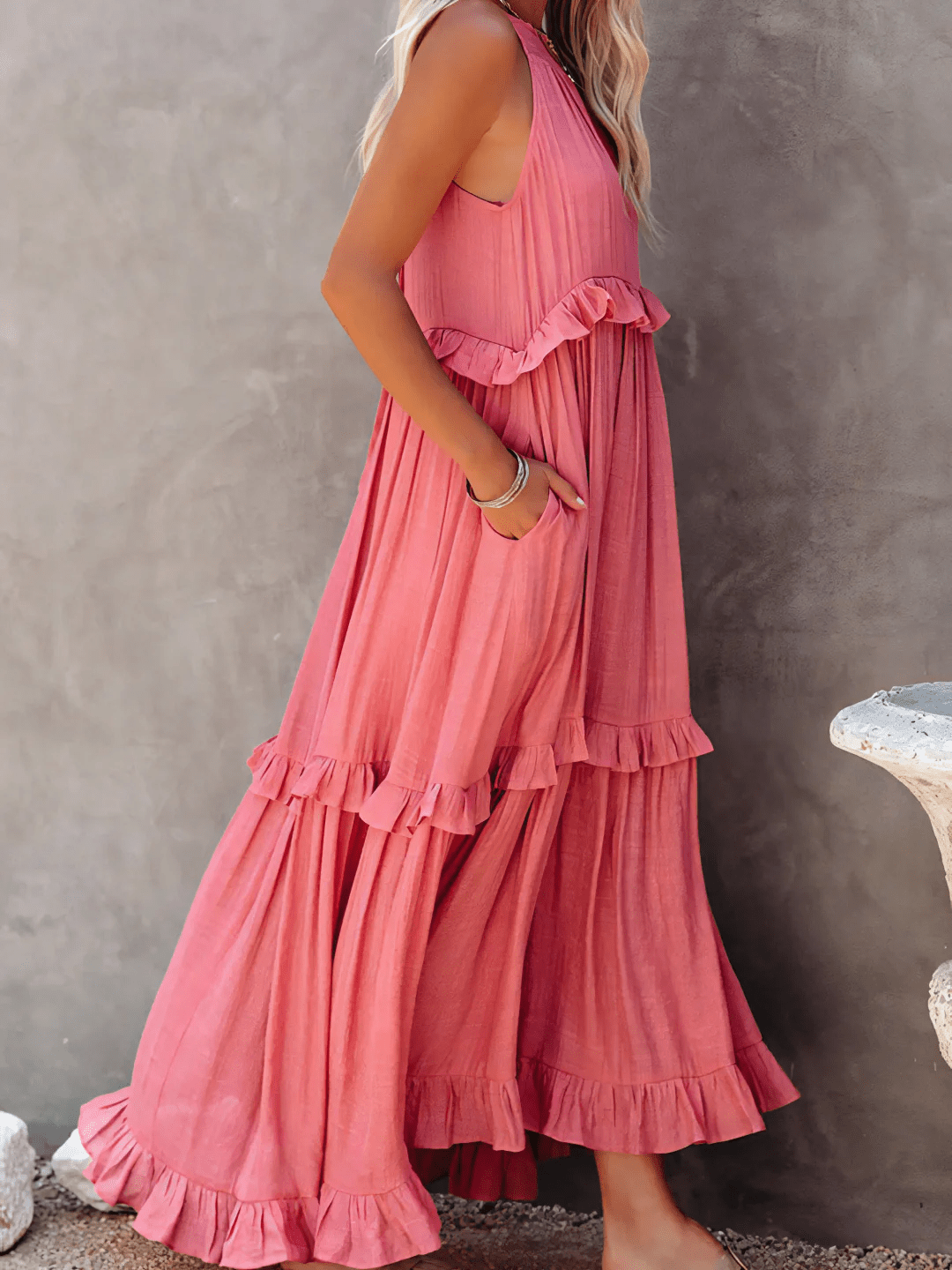 Betania | Ruffle Breeze Maxi Dress - Ciara & Fiona