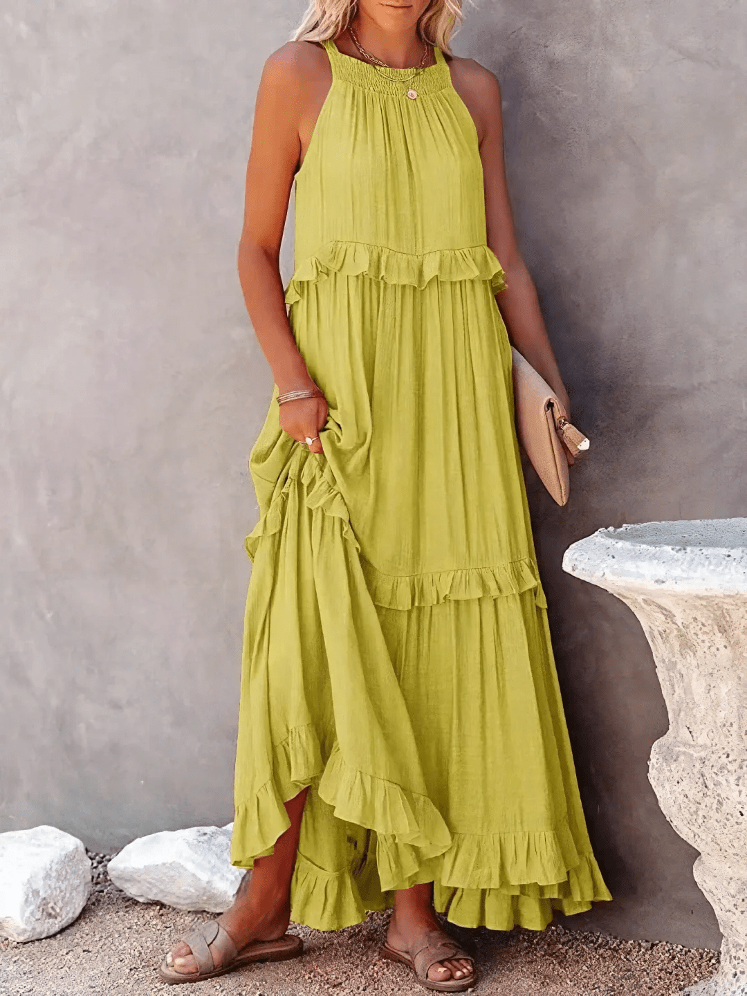 Betania | Ruffle Breeze Maxi Dress - Ciara & Fiona