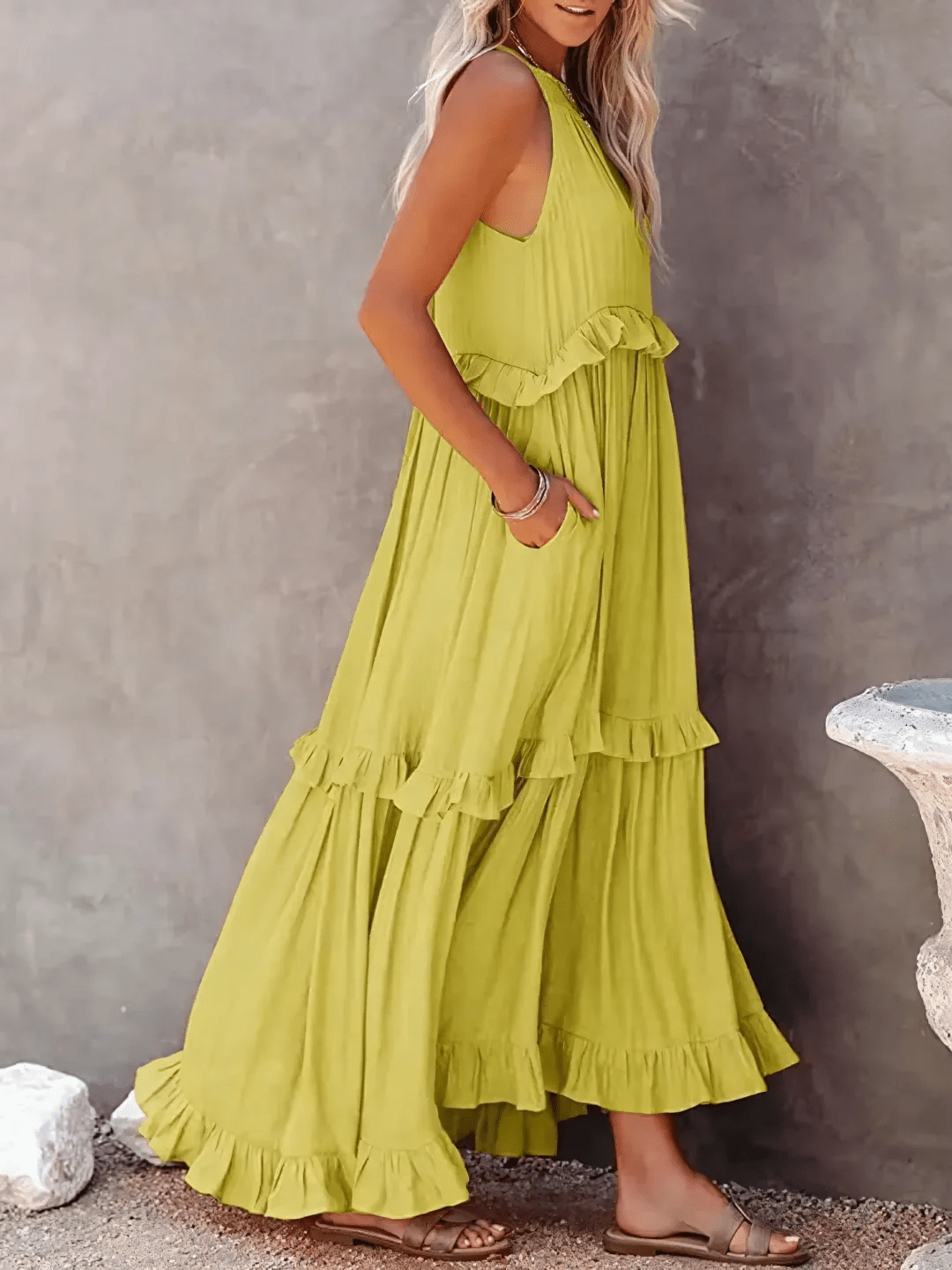 Betania | Ruffle Breeze Maxi Dress - Ciara & Fiona