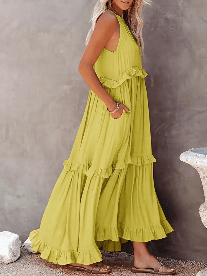 Betania | Ruffle Breeze Maxi Dress - Ciara & Fiona