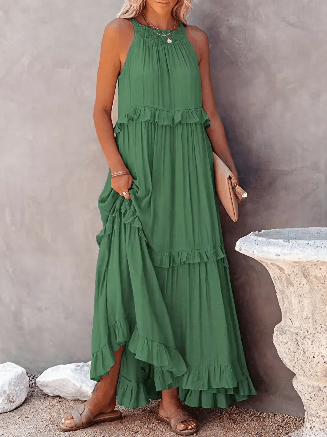 Betania | Ruffle Breeze Maxi Dress - Ciara & Fiona