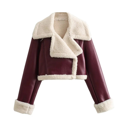 Bloom | Fur Fleece Double - sided Short Jacket - Ciara & Fiona
