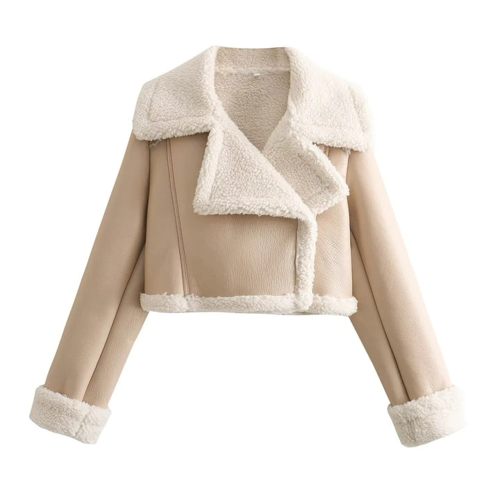 Bloom | Fur Fleece Double - sided Short Jacket - Ciara & Fiona