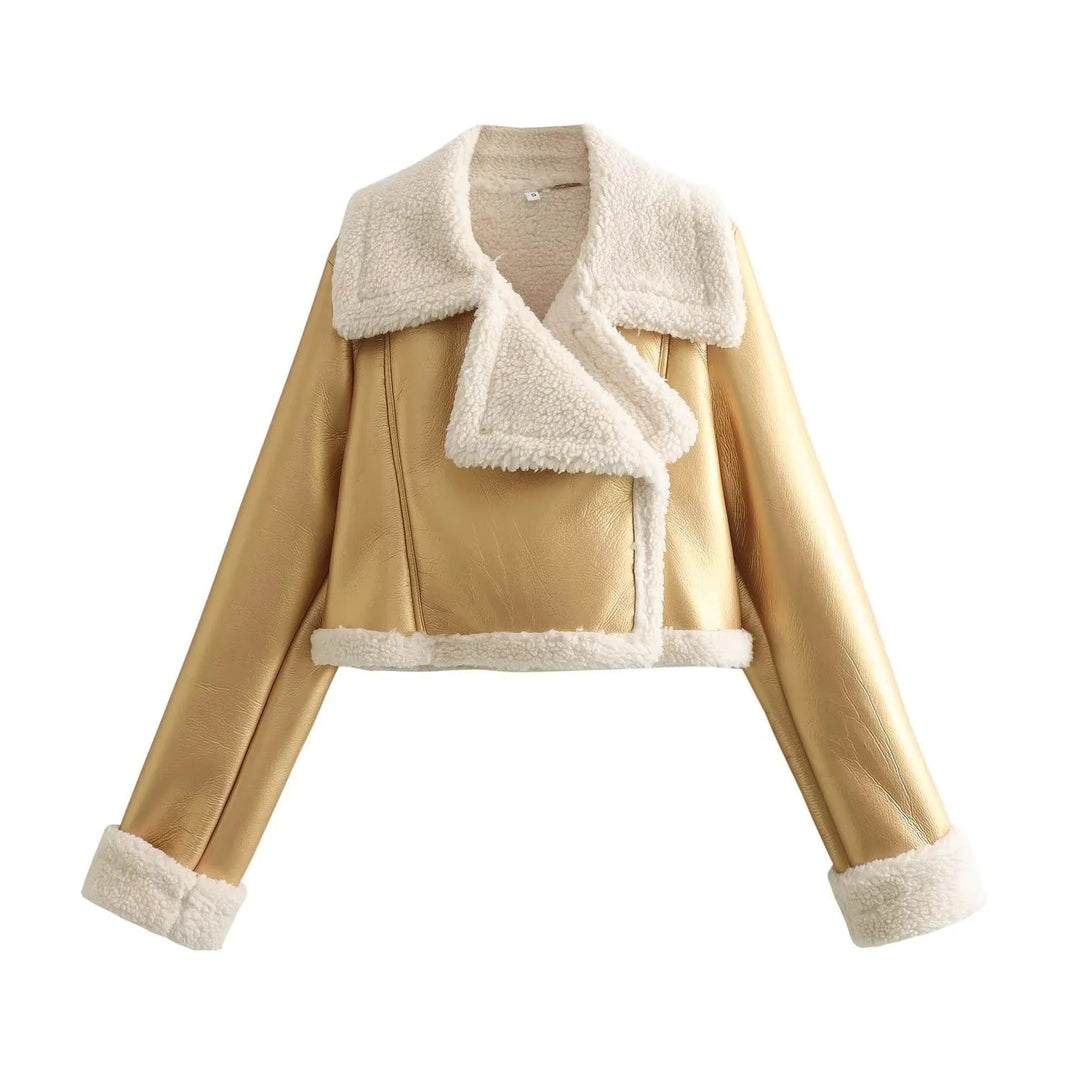 Bloom | Fur Fleece Double - sided Short Jacket - Ciara & Fiona