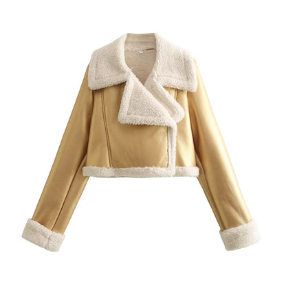 Bloom | Fur Fleece Double - sided Short Jacket - Ciara & Fiona