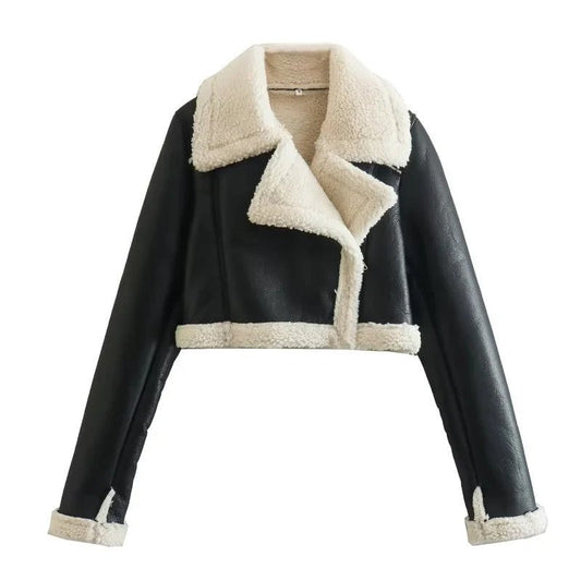 Bloom | Fur Fleece Double - sided Short Jacket - Ciara & Fiona