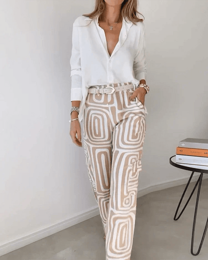 Braelyn | Geometric Palazzo Set - Ciara & Fiona