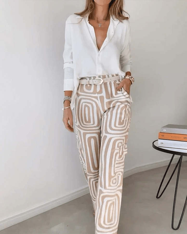 Braelyn | Geometric Palazzo Set - Ciara & Fiona