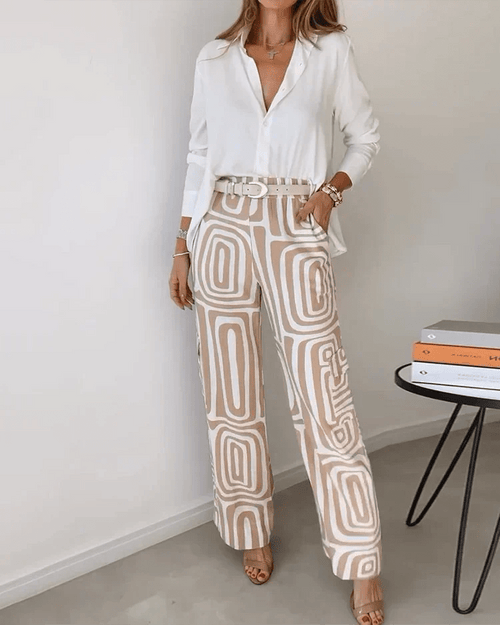 Braelyn | Geometric Palazzo Set - Ciara & Fiona