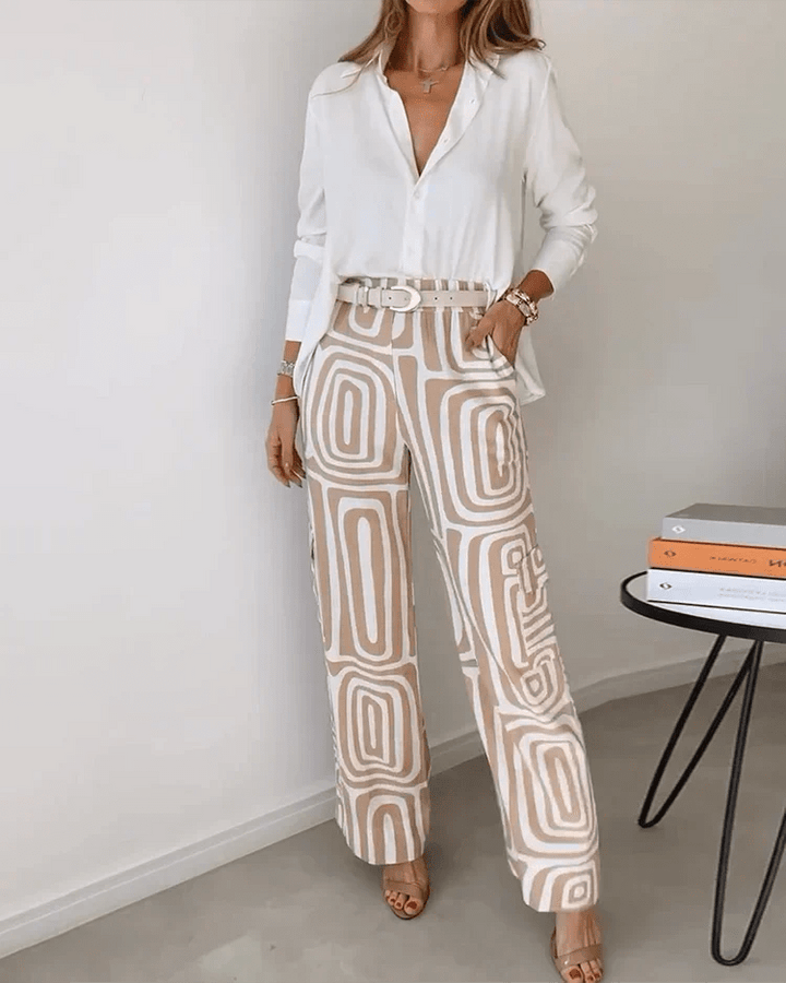 Braelyn | Geometric Palazzo Set - Ciara & Fiona
