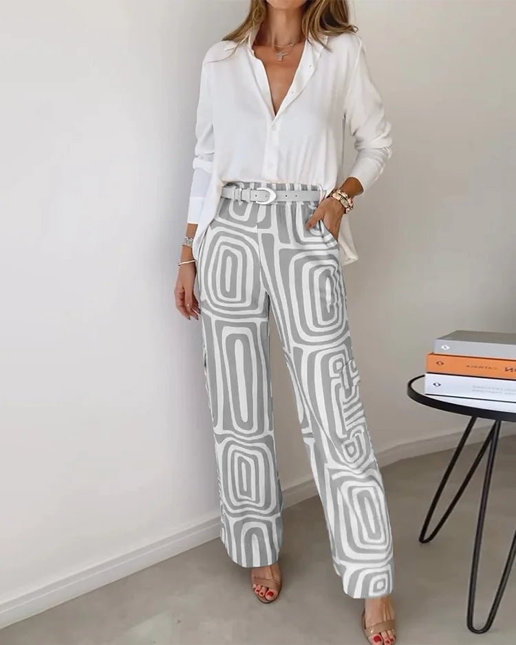 Braelyn | Geometric Palazzo Set - Ciara & Fiona