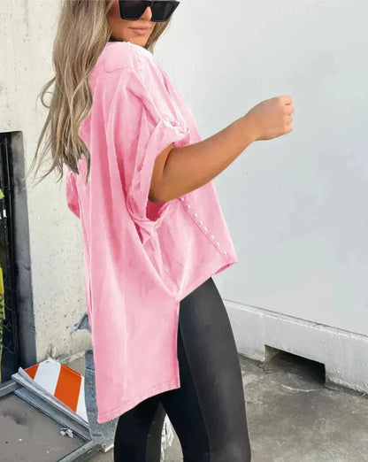 Briella | Studded Oversized Tee - Ciara & Fiona