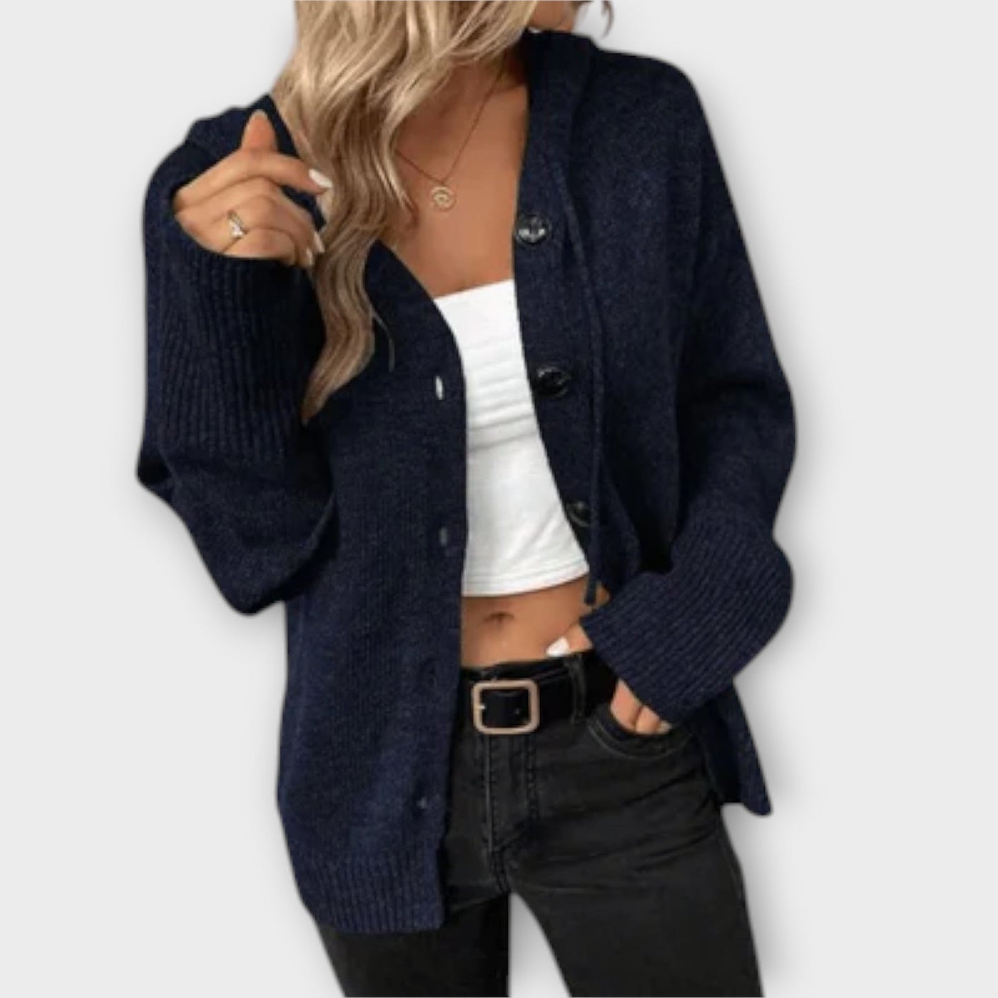 Brittan - Button - Front Knitted Cardigan - Ciara & Fiona