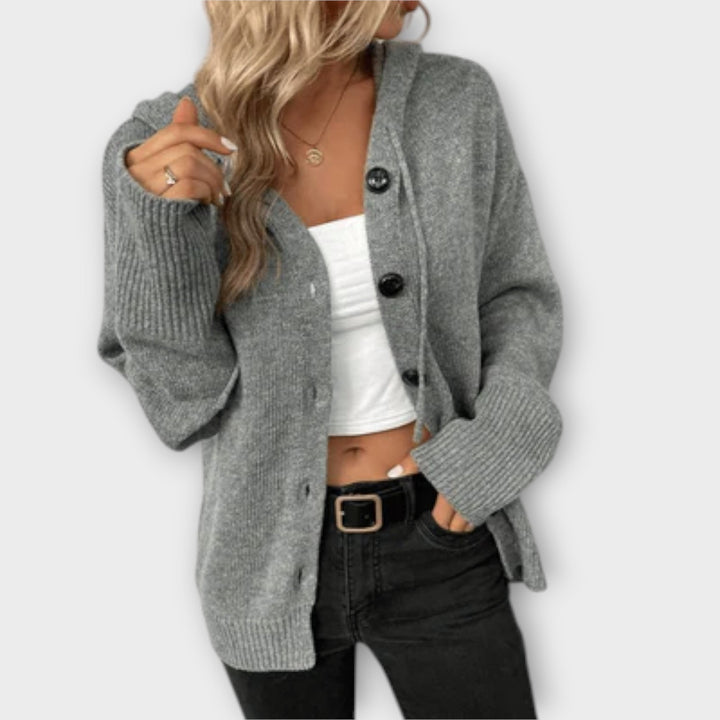 Brittan - Button - Front Knitted Cardigan - Ciara & Fiona