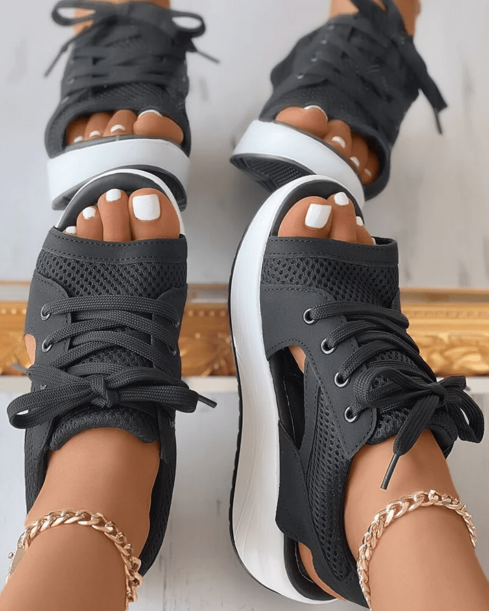 Brixley | Sporty Sneaker Wedge Sandals - Ciara & Fiona