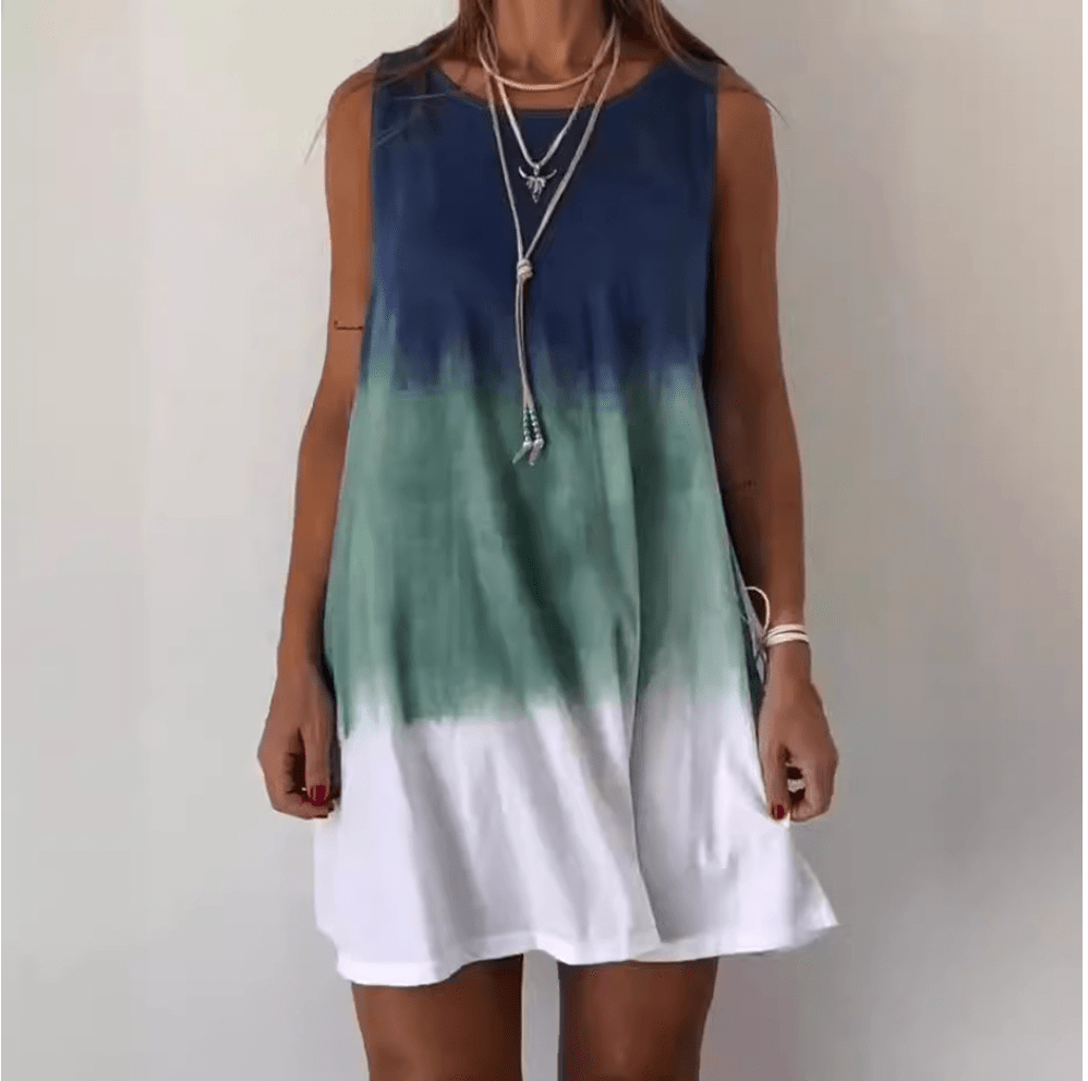 Calianna | Gradient Tie Dye Print Mini Dress - Ciara & Fiona
