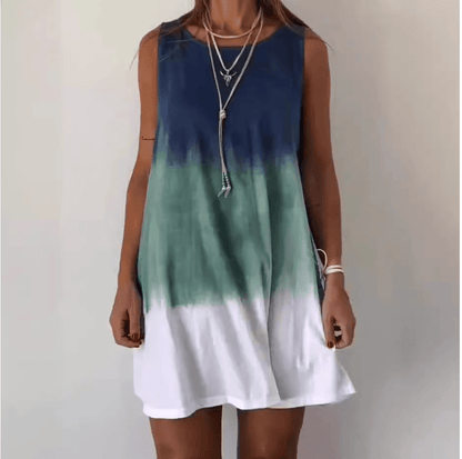 Calianna | Gradient Tie Dye Print Mini Dress - Ciara & Fiona