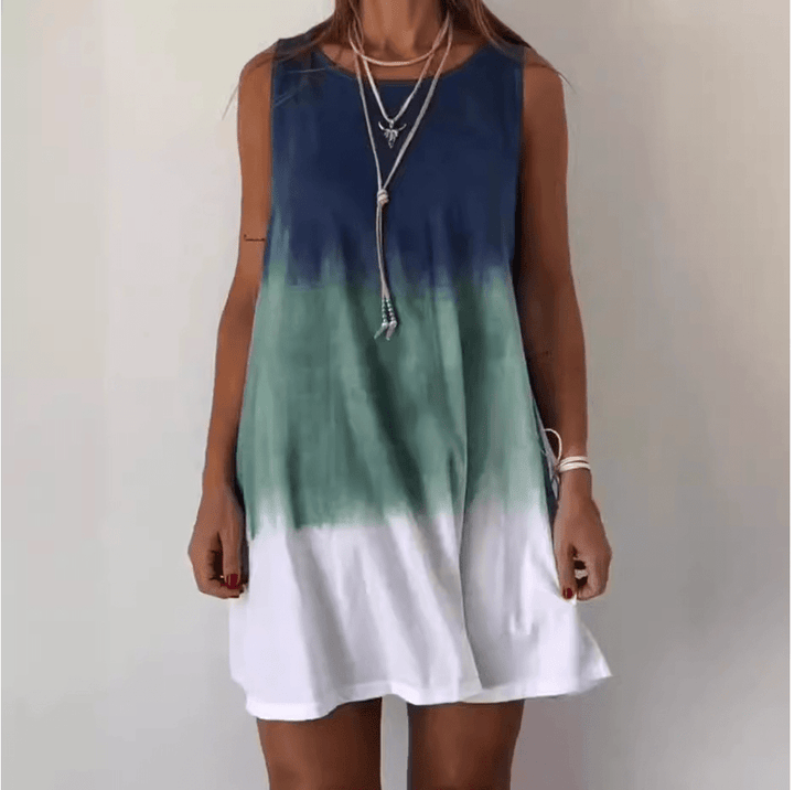 Calianna | Gradient Tie Dye Print Mini Dress - Ciara & Fiona